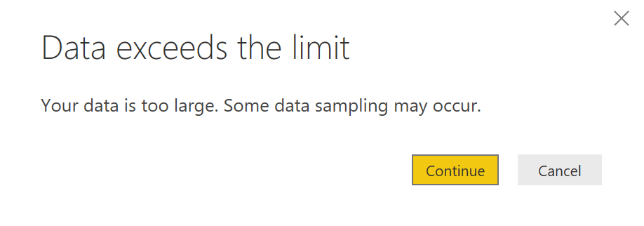 Data too large. 2gb limit exceed Power bi. 2gb limit exceed Power bi not Updating.